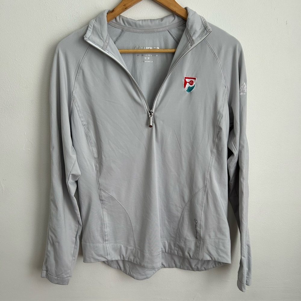 Sunice Light Gray Fleece 1/4 zip Pullover